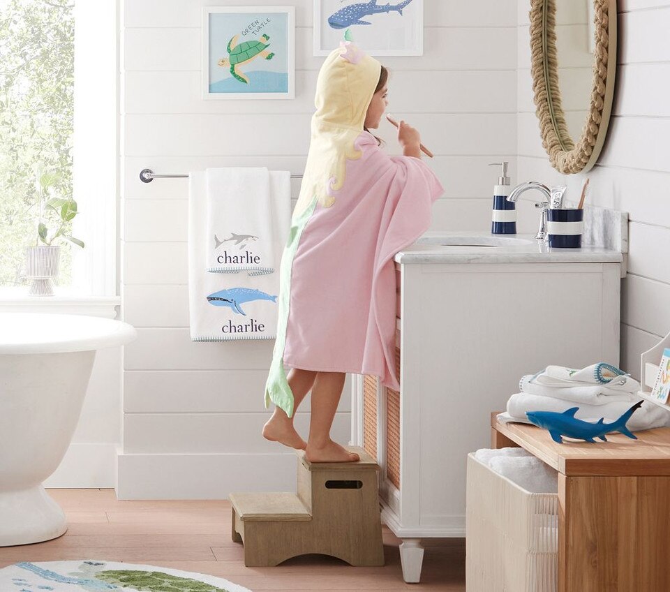 Mermaid Kids Bath Wrap Pottery Barn Kids Australia